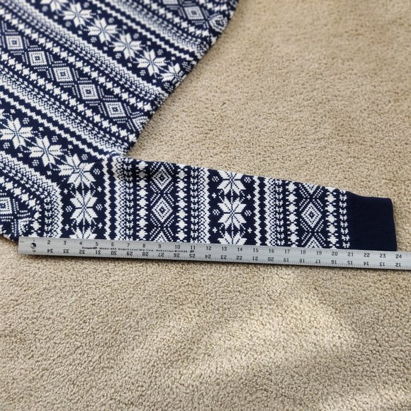 NWT Fair Isle Snowflake sweater 100% cotton - Picture 7 of 16